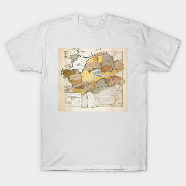 Vintage Map of Frankfurt Germany (1905) T-Shirt by Bravuramedia